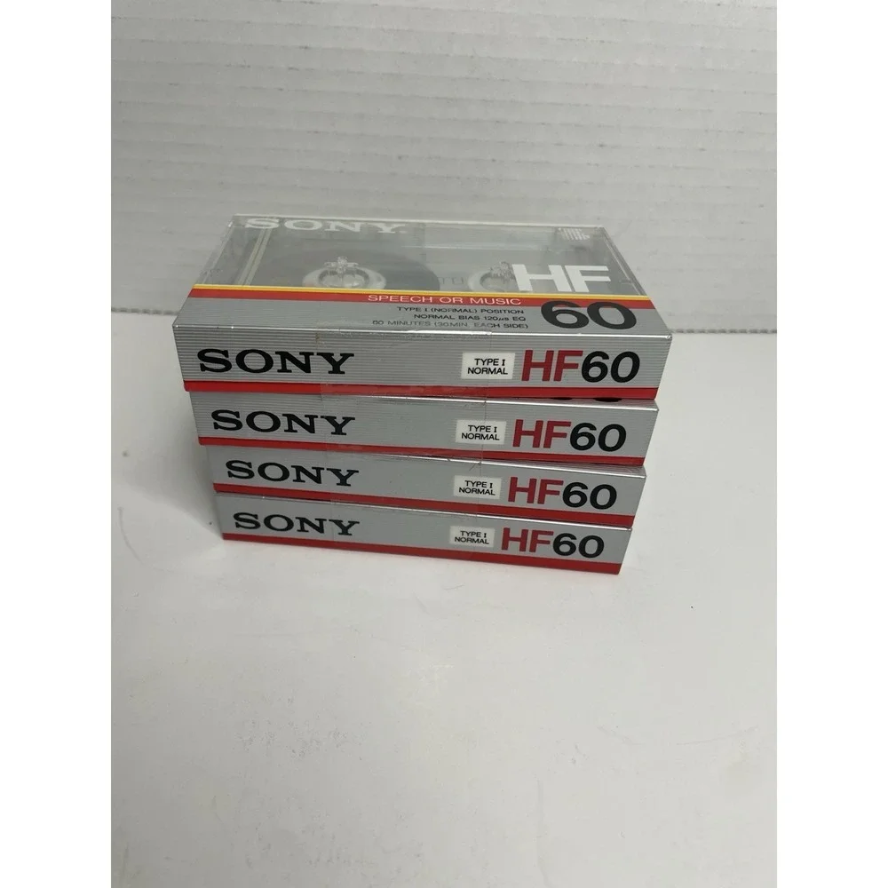 Sony HF 60 Minutes Normal Bias Cassette Tape Lot Of 4  NEW Sealed Vintage